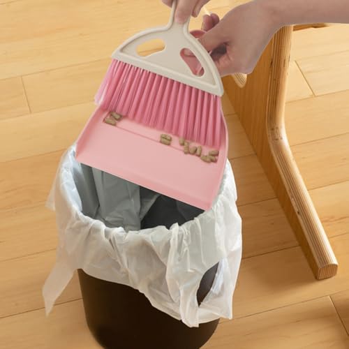 Brosay Mini-Kehrschaufel und Bürsten-Set, tragbar, kleiner Besen mit Kehrschaufel, handlicher Schneebesen und Kehrschaufel für Zuhause, Küche, Tisch, Büro, Auto, 1 Stück (Rosa) – Bild 5