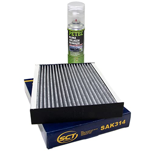 Filtre d'habitacle SAK314 + nettoyant pour climatiseurs 500 ml PETEC