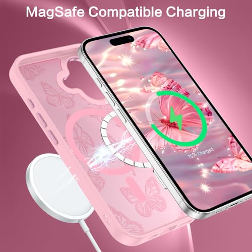 Coque iPhone 16 Plus rigide et douce motif papillon pour éviter les rayures - 2