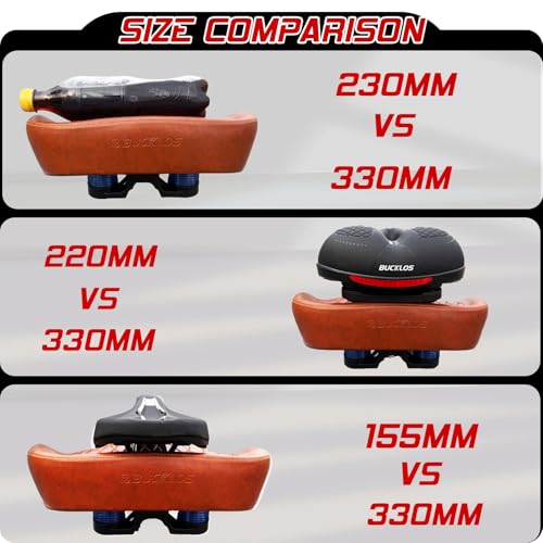 Image of BUCKLOS New Noseless Bike Seat for Comfort Men&Women Extra Wide Bicycle Seat Cushion Oversized Comfortabele Foam Padded Bike Saddle for Peloton Exercise Bike Ebike Cruiser Bikes