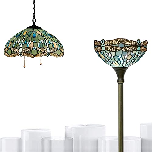 Image of WERFACTORY Tiffany Lamp Series Stained Glass Style Lampshade Decorative Living Room Bedroom