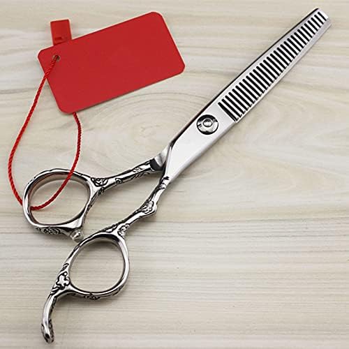 Hair Cutting Scissors, 6 inch Professional Upscale 440c Plum Handle Barber Thinning Shears Hairdressing(Thinning)