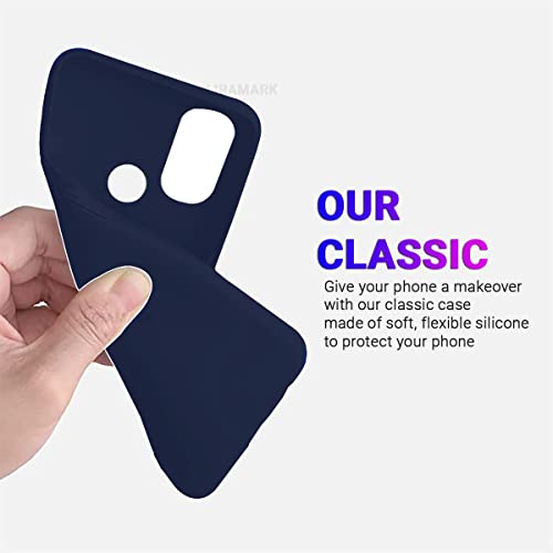 Image of LIRAMARK Liquid Silicone Soft Back Cover Case for OnePlus Nord N100 5G / 1+Nord N100 (Midnight Blue)