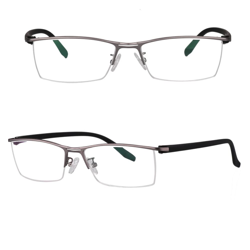 RICCIE Intelligente phototrope Outdoor Lesebrille für Herren, ultraleichter Metallrahmen mit asphärischen Harzgläsern Sonnenbrille / UV400,03,+2.5