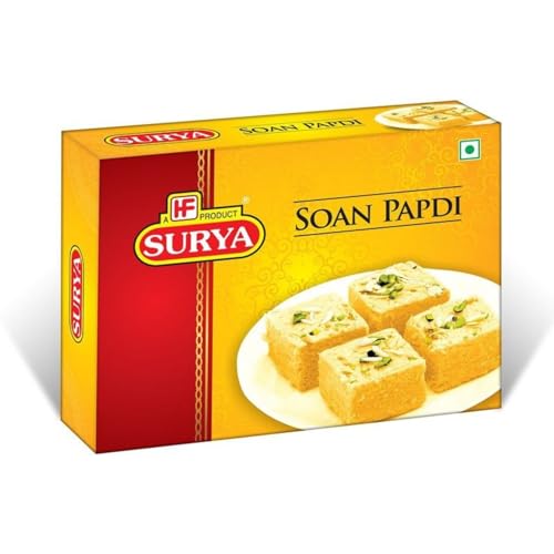 Image of HF, Surya Elaichi Soan Papdi- 400g | Made with Real Cardamom, Fresh Besan