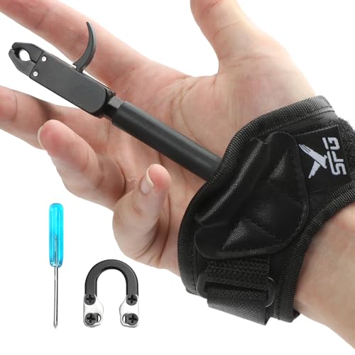 TAEYONK Archery Release Trigger,360°Rotating,Bow Thumb Release for Compound Bow Release,Bow Trigger Release for Compound Bow,Archery Thumb Release,Wrist Release Compound Bow,Archery Release Aids