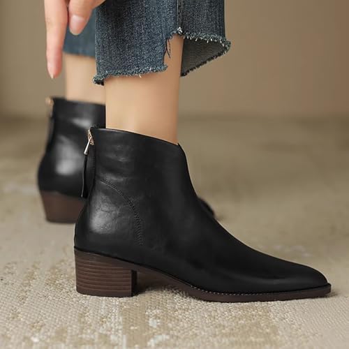 Bottes de vintage confortables courtes et faciles à enfiler