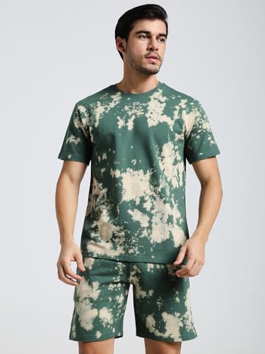 Image of Vogaan Men's Cotton Short Sleeve Tracksuit Summer T Shirt & Shorts Set with 2 Pockets || Casual Co-ord Sets