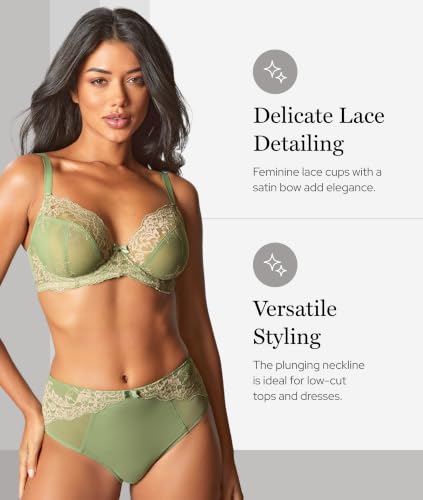 Image of Panache Ana Plunge Bra - Underwire Full-Bust Bra with Stretch Lace & Lift
