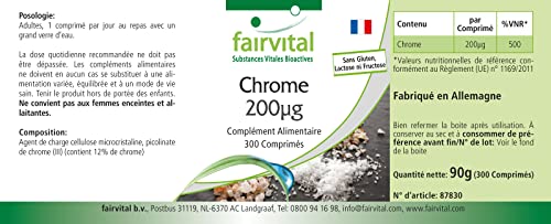 Chroom tabletten 200mcg - HOOG GEDOSEERD - VEGAN - 300 tabletten - chroompicolinaat (chromium) - Image 5