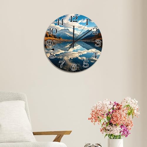 Horloge murale en bois haut de gamme style parc national rustique