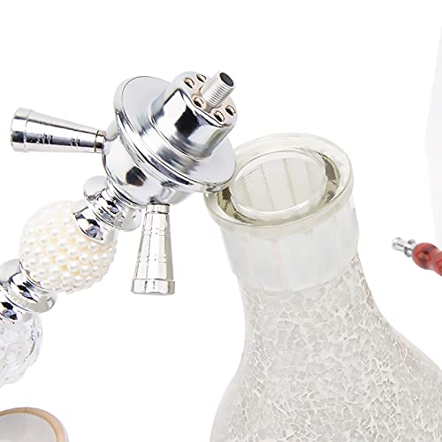 Huanxin 21" 3 Hookah Set für Shisha Schlauch Komplettset Deluxe Crystal Pearl Shisha Glasvase Mosaik Set – Bild 5