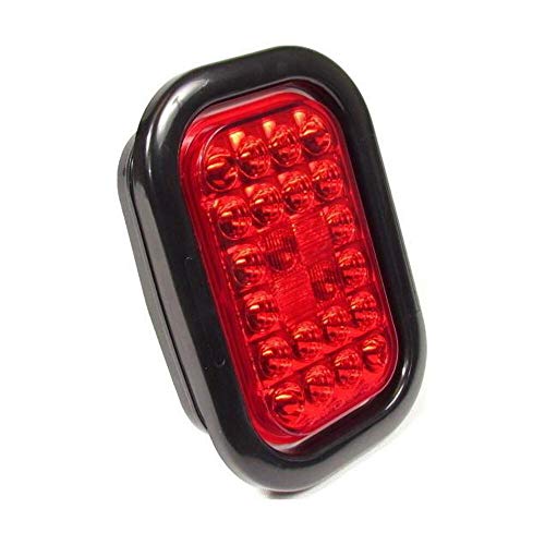 Luz trasera LED rectangular roja Fortpro 5 5/16" x 3 7/16" miniatura 2