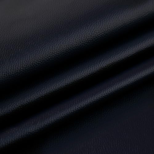 Image of Encasa XO Faux Leather Rexine Sheet, Waterproof Upholstery Fabric Navy Blue