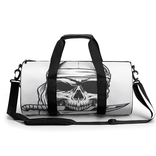 Sac de gym crâne pirate noir 45cm pour ne plus manquer d'espace de rangement