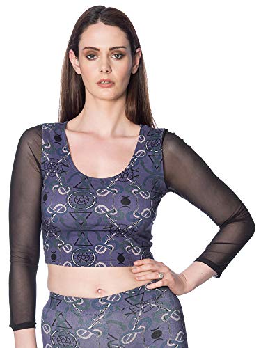 Banned Alternative Vibora Top TP1423 - Camiseta de manga larga morado M