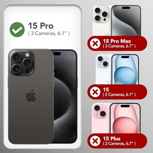 Image of Kratos Soft Silicone Case Cover Compatible with iPhone 15 Pro - Everyday Comfort Protection, Wireless Magnetic Charging Case with Raised Edge Camera & Screen Protection, Shock-Resistant Design
