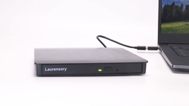 Laurensory External DVD Drive USB 3.0 Type-C USB Portable Player