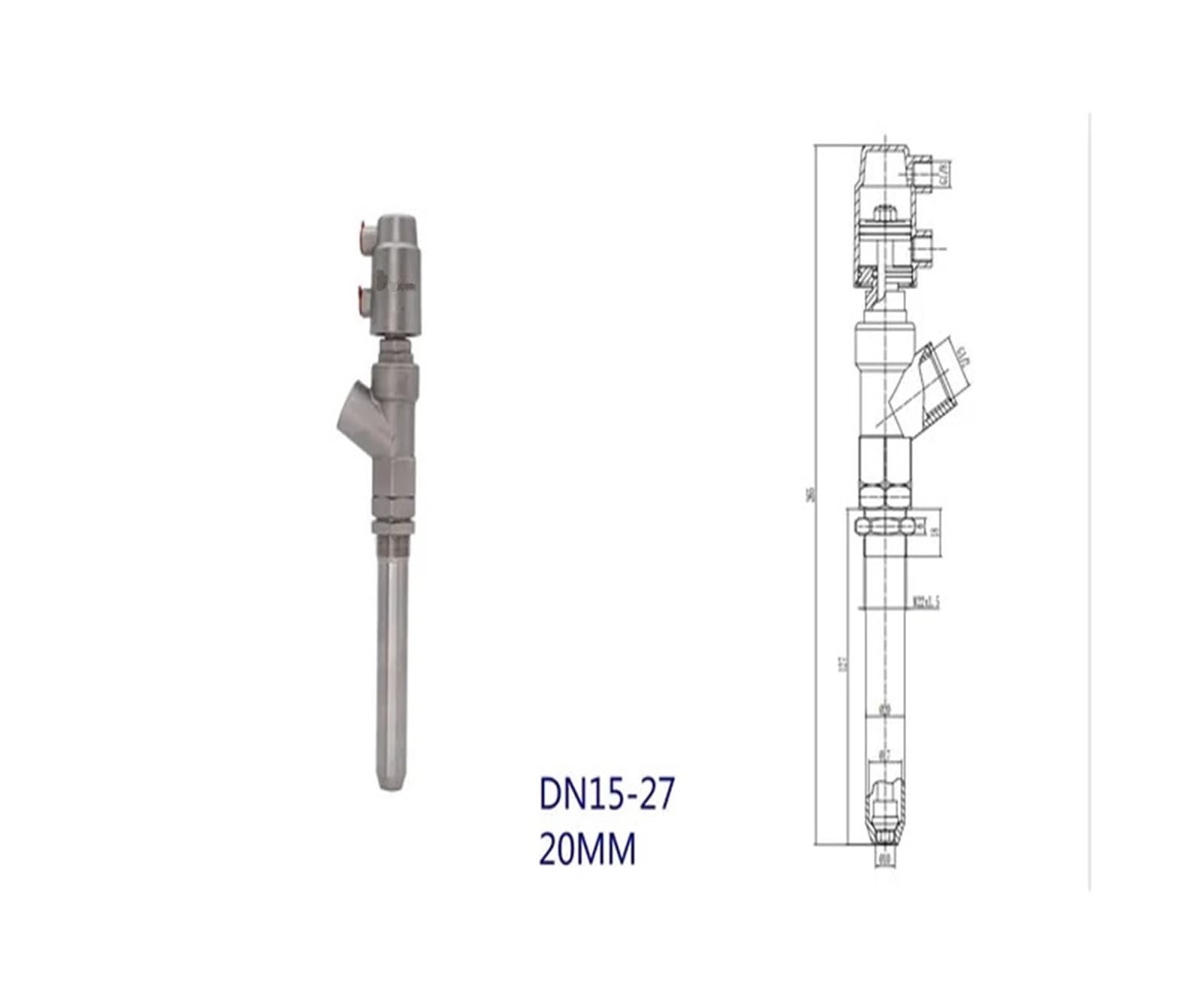 Dispositivo de Boquilla for máquina de llenado antigoteo, Repuesto for llenadora de líquidos, Boquilla de 14 mm, Piezas for llenadora de Alimentos(Dn15-27 20mm)
