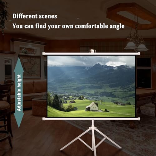 Pantalla de proyección portátil HD retráctil de 72" 16:9 con trípode miniatura 5