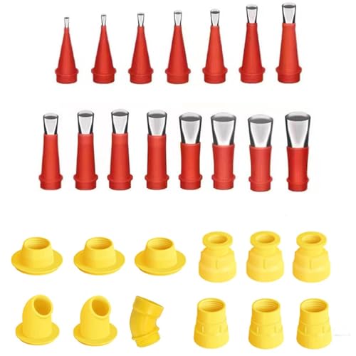 Integrated Rubber Nozzle Tool Reusable Caulking Nozzle Tips Coating With Base Caulking Tips Set For Home