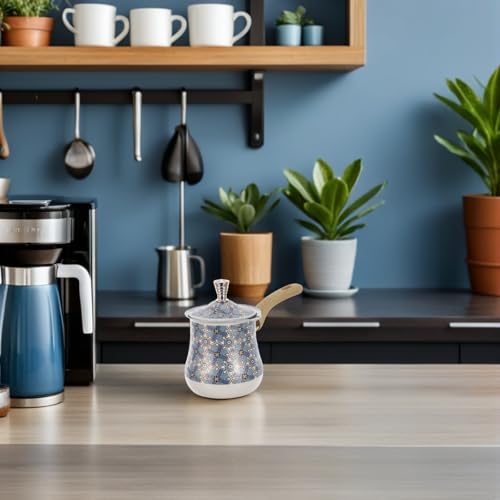 Cafetera turca de acero inoxidable de 720ml con mango de madera aislante Galpada 6