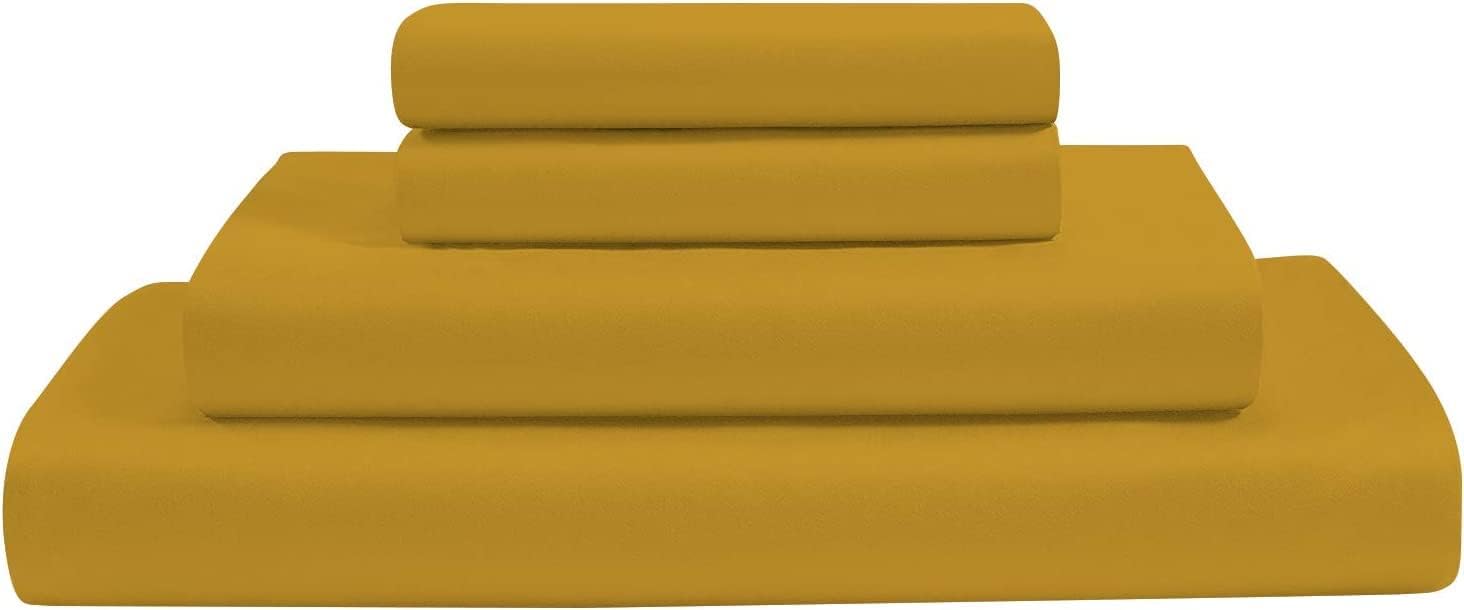4 Piece Gold Queen Sheet Set 800 Thread Count 100