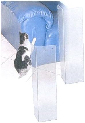 Jumbl Cat Furniture Protectors, Premium Heavy-Duty Flexible Vinyl Protector, Dog & Cat Claw Guards with Pins for Upholstered Furniture, Couch Protection and Stops Scratching - Set of 4 (2 Pieces)