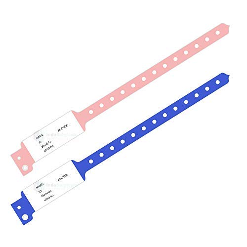 IS IndoSurgicals Patient Identification Band for Adult/Id Band for Hospital - Pack of 100