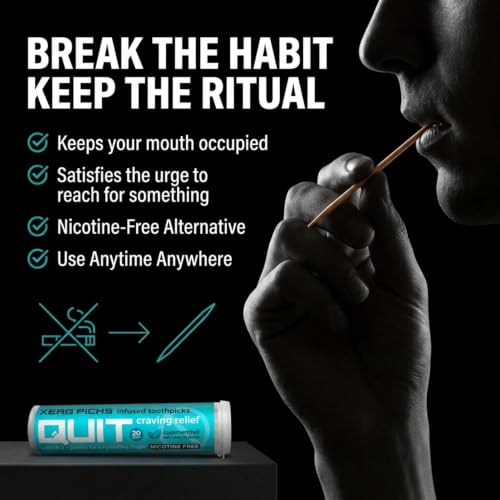 Image of Infused Flavored Toothpicks to Help Quit Smoking - Nicotine Free (Variety Pack, 20 Count (Pack of 10)) Non-GMO Kosher Vegan