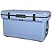 ENGEL 60 QT Ultra-Light Injection Molded Cooler - Ice Chest Keeps Ice up to 7 Days - Large Cooler Includes Wire Basket, Divider and Built-in Bottle Opener - Blue with Dark Grey Interior (Blue)