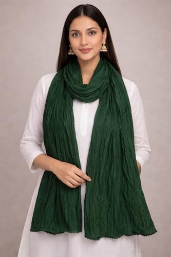 Image of Cotton Plain Solid Color Dupatta Soft Lightweight Dupatta for Women