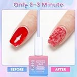 Gel Nail Polish Remover, Professional Gel Polish Remover for Nails Non-Irritating Easily & Quickly Remove Nail Polish, Gel Remover Tools Kit Nail File Cuticle Pusher Nail File Grit - Image 2