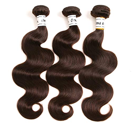Ornate Hair Dark Brown Bundles Human Hair Brown Bundles Extensions Brazilian Hair Body Wave 3 Bundles Brown Virgin100% Human Hair Weave Bundles Dark Brown Color #2 (22 24 26 Inch) â€¦