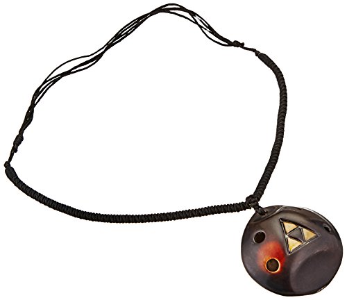 6 Hole Strawfire Triforce Ocarina by Songbird– Legend of Zelda – Link - Ceramic- Soprano Pendant –Necklace Flute – Perfect Travel Companion - Easy to Play – Free Tutorial & Songbook Included