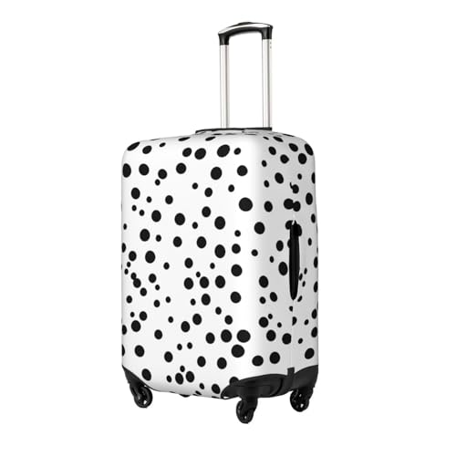 Travel Luggage Cover Elastic Anti-Scratch Suitcase Protector Washable Travel Suitcase Cover Black And White Polka Dot Luggage Protector Fits 18-32 Inch Suitcase2