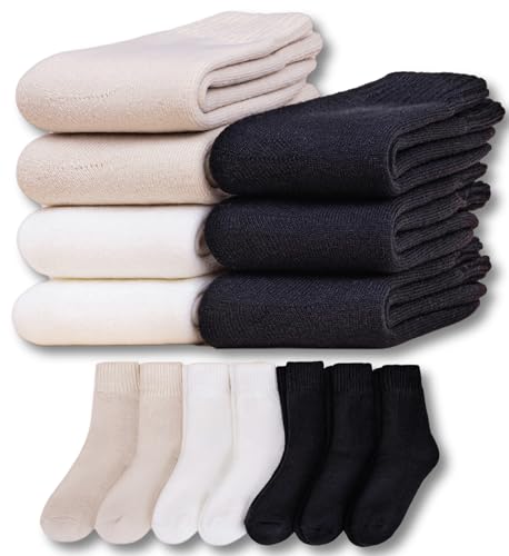 Image of KANAV 7 Pairs Warm Winter Socks for Women Thick Thermal Boot Socks Comfy Slouchy Fuzzy Slipper Socks Cozy Chunky Ankle Socks