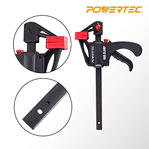 Image of POWERTEC 24 inch & 36 inch Bar Clamps /Spreaders 4 Pack, Trigger & Ratchet Quick Grip Clamps for Woodworking, Gluing & DIY Projects