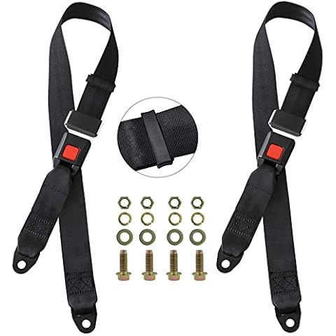 iLSKW Golf Cart Seat Lap Strap Belts Kit Universal Golf Cart Belt Kit Front Rear for EZGO, Yamaha, Club Car, Go Kart, UTV a Pair Not Include Bolts Cover