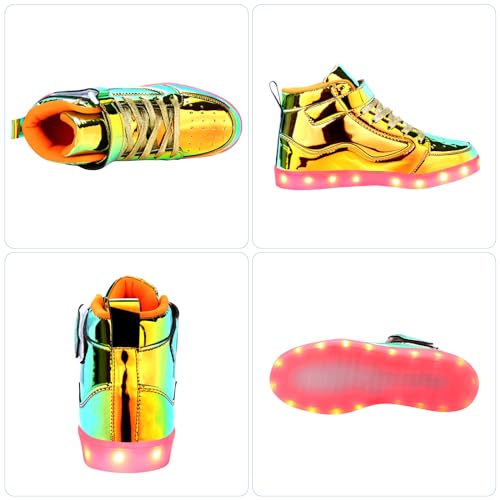 Image of Light Up Shoes Men Women LED Shoes USB Charging Adult High Top LED Sneakers Glow in The Dark Footwear for Dancing Party Festivals Festivals