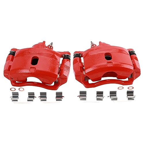 Image of TRQ Performance Front Driver and Passenger Side Brake Caliper Set Compatible with 97-11 Honda Civic EX, 04-11 Civic LX, 06-11 Civic DX, 01-05 Civic GX, 09-11 Civic LX-S, 09-11 Civic EX-L