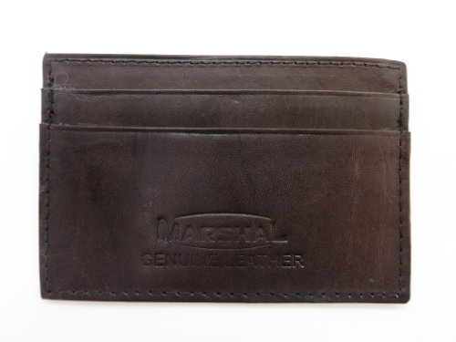 Marshal Mw30170-Br Cowhide 4" X 2.75" Brown Leather Slim Line Credit Card Holder #TOP1