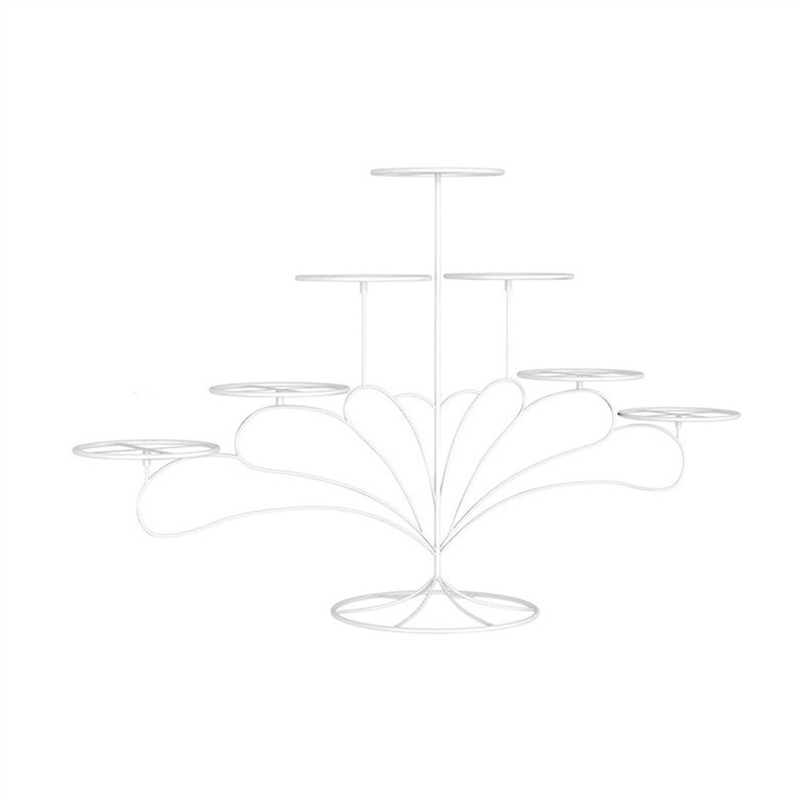 cake stand Seven Layer Large Capacity Cake Rack Multiple Dessert Display Wedding Party Decoration and Placement Table tiered cake stand(White)