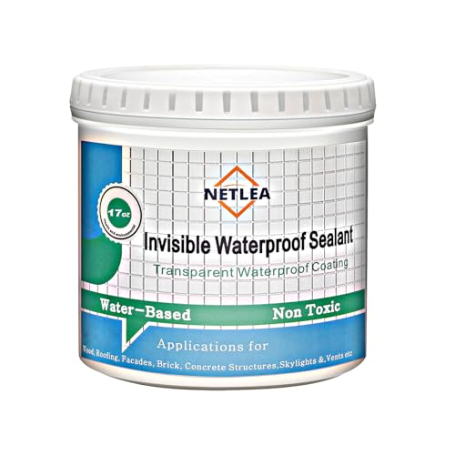 NetLea Invisible Waterproof Agent,Transparent Waterproof Coating,Polyurethane Coating for Roofs,...