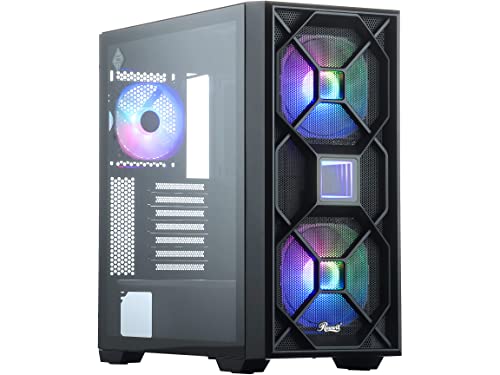 Rosewill Vortex P500 ATX Mid Tower Gaming PC Computer Case, Supports E-ATX, 360mm Liquid Cooler & Long GPU, 3 Pre-Installed ARGB Fans with PSU Shroud Mount Option, Steel Airflow Mesh, Tempered Glass #1