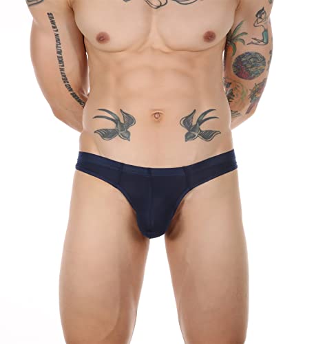 3 Pack Men's Sexy Underwear See-through Mesh Breathable Briefs Pouch Lingerie Thongs Underwear2