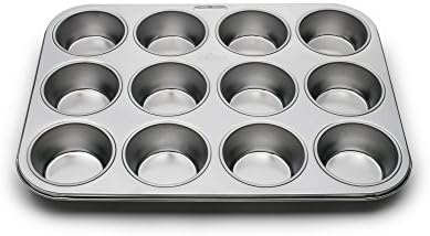 Fox Run 12-Cup Muffin Stainless Steel Baking Pans, 10.5 x 13.75 x 1.25 inches