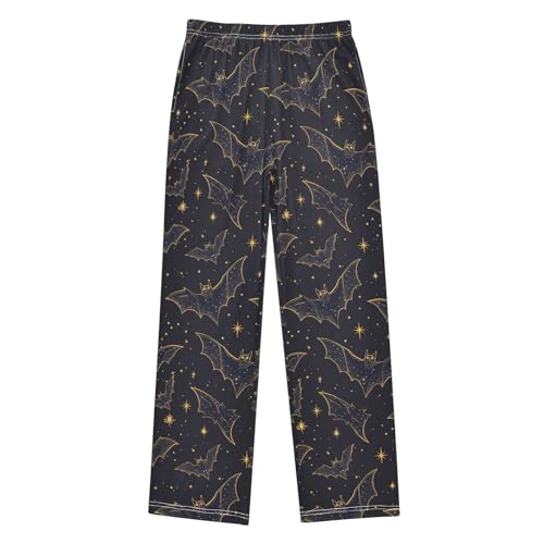 Halloween Pajama Pants Illustration Depicting Bats Long Sleep Pants Lounge Bottoms