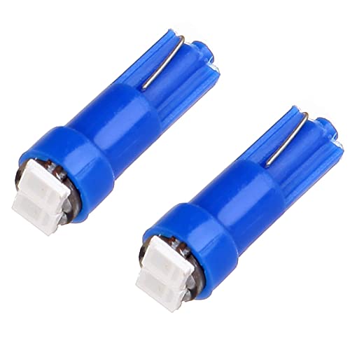 Cciyu 10 X T5 Ultra Blue 58 70 73 74 Dashboard Gauge 2Smd Led Wedge Lamp Bulb Light For 2009-2013 For Toyota Tundra Sequoia 4.6L 4.7L 5.7L/ 2009-2012 For Mitsubishi Eclipse 3.8L/2.4L #TOP3