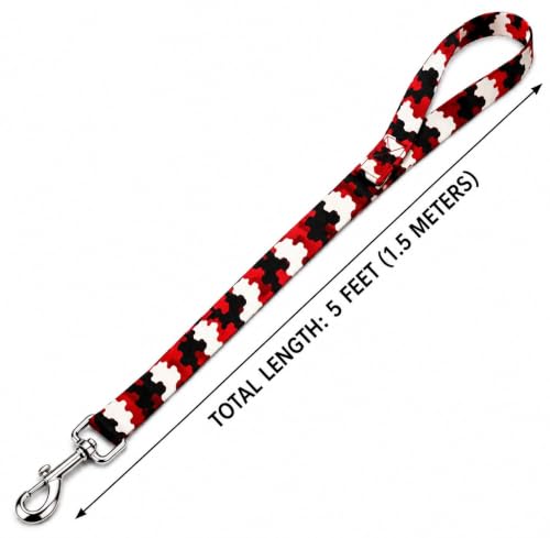 Image of Premium Dog Leash - Extra Strong & Durable Nylon, 5 Feet (1.5M), Reinforced Stitching, Sturdy Metal Hook & Comfortable Grip for Safe Walking, Running, Training and Outdoor Adventures